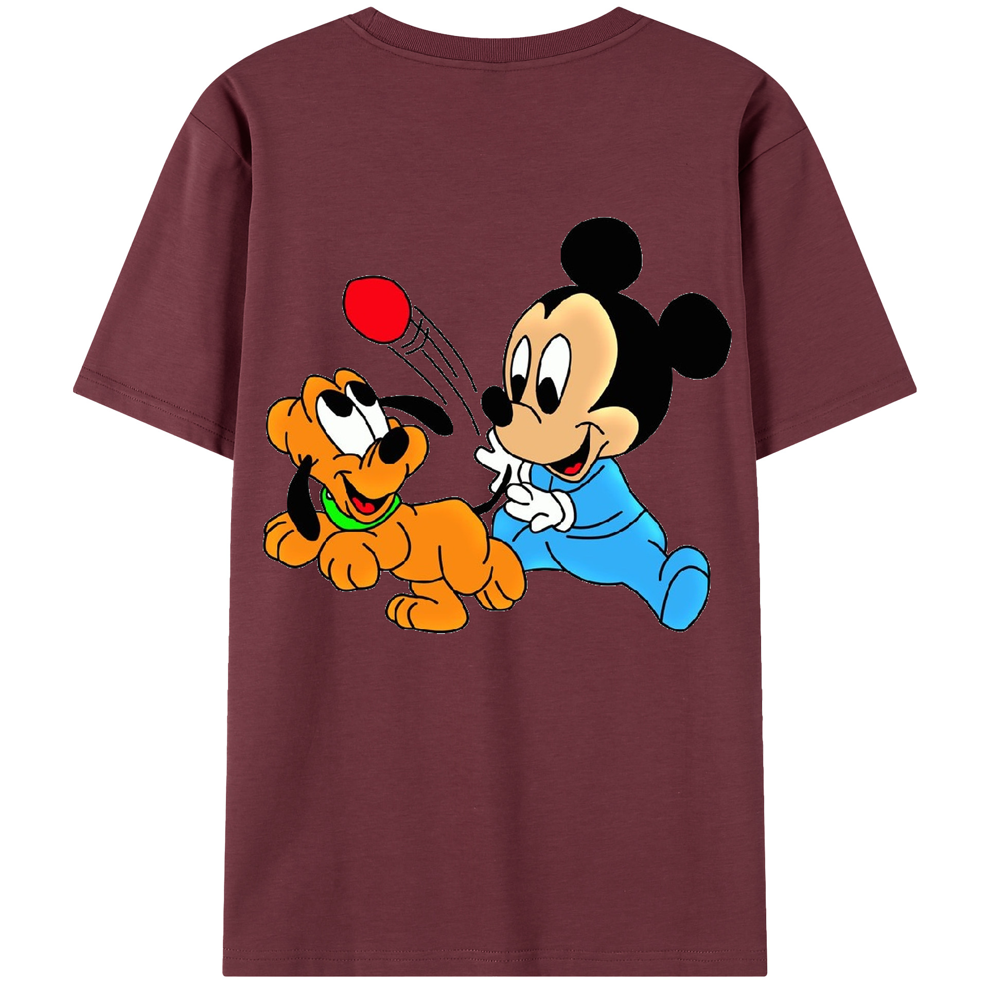 （画像用） ミッキーマウス Mickey Mouse 綿100％半袖Tシャツ（背面プリント）